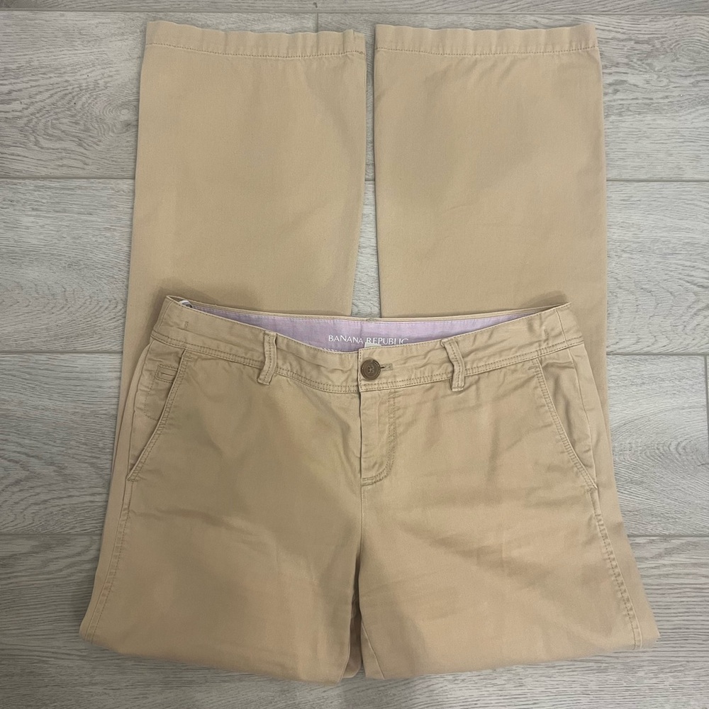 banana republic tan baggy wide leg mid rise fairy grunge alt chino pants ❤︎︎